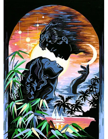 Canevas : 45x60 cm, rêve tropical