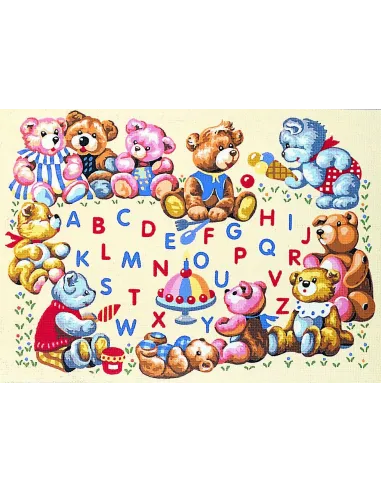 Canevas : 45x60 cm, nounours party