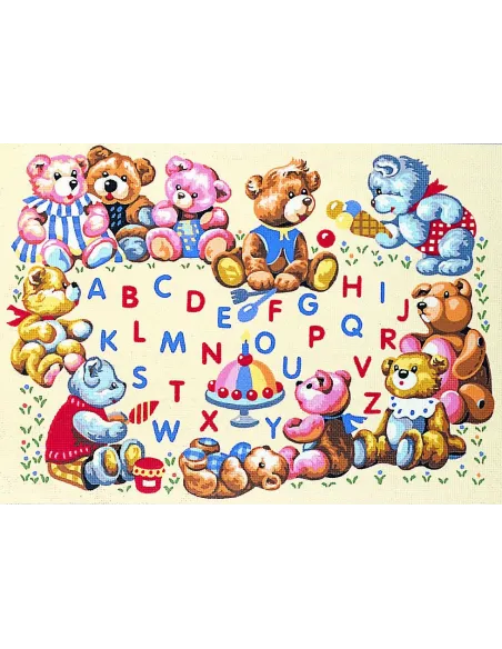 Canevas : 45x60 cm, nounours party