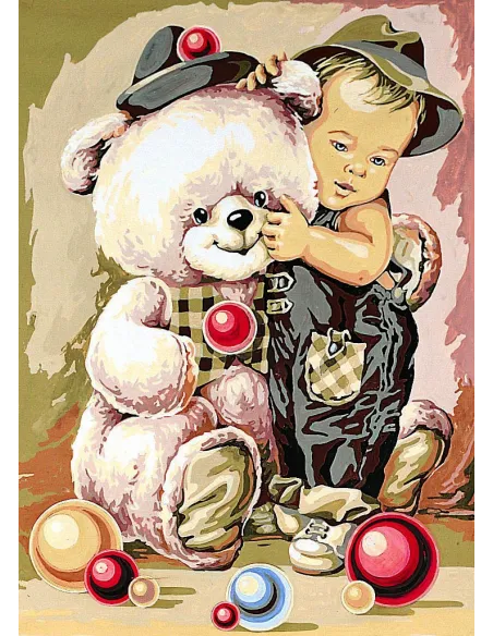 Canevas : 45x60 cm, l'enfant de l/balle