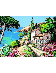 Canevas : 45x60 cm, la calanque