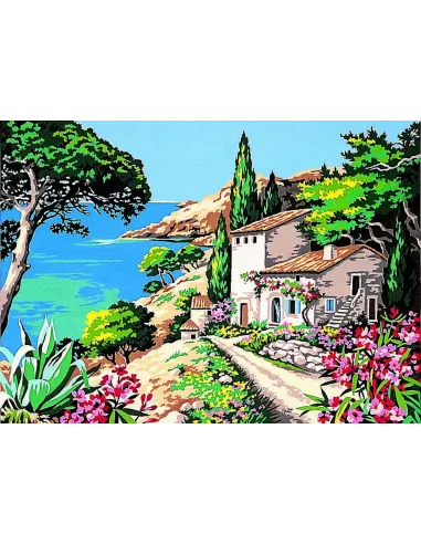 Canevas : 45x60 cm, la calanque