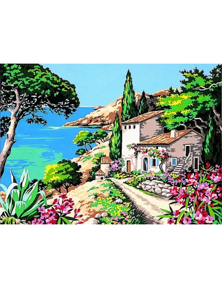 Canevas : 45x60 cm, la calanque