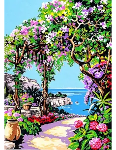 Canevas : 45x60 cm, cote d'azur
