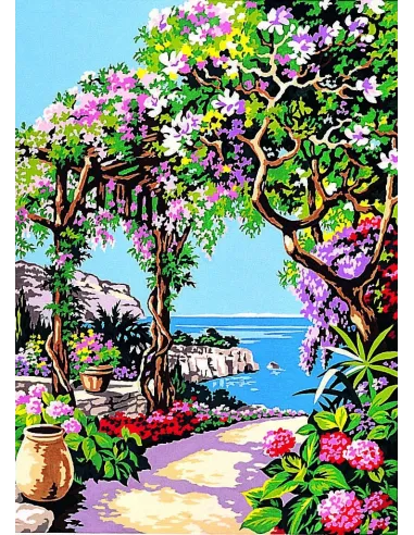 Canevas : 45x60 cm, cote d'azur