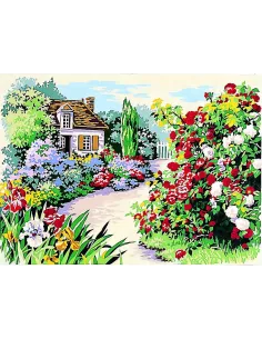 Canevas : 45x60 cm, aux roses