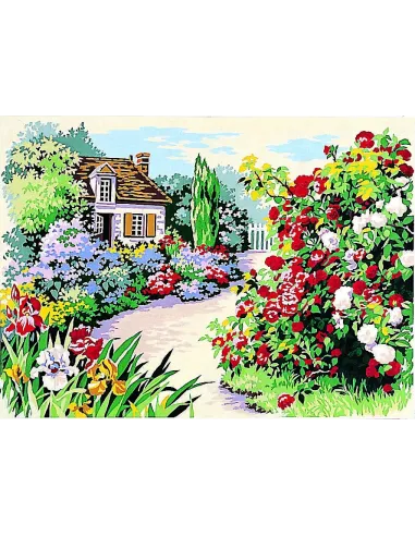 Canevas : 45x60 cm, aux roses