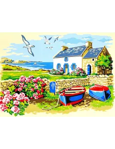 Canevas : 45x60 cm, La maison du pécheur