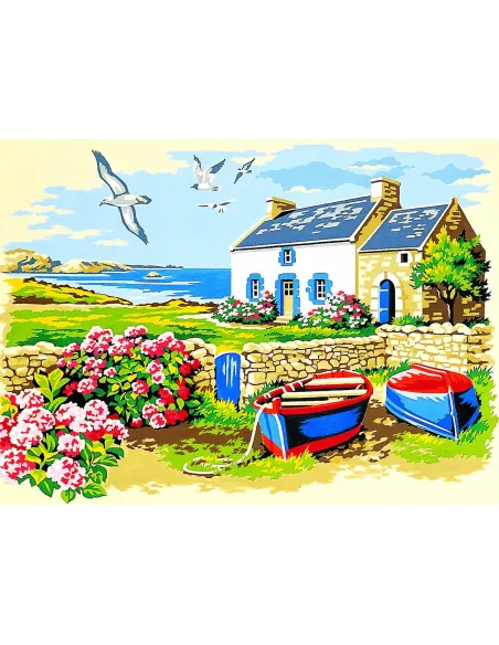 Canevas : 45x60 cm, La maison du pécheur