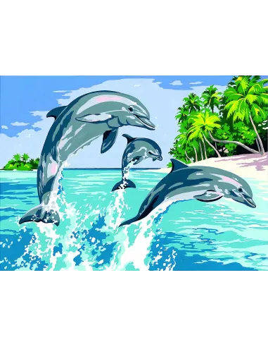 Canevas : 45x60 cm, Les jeux marins
