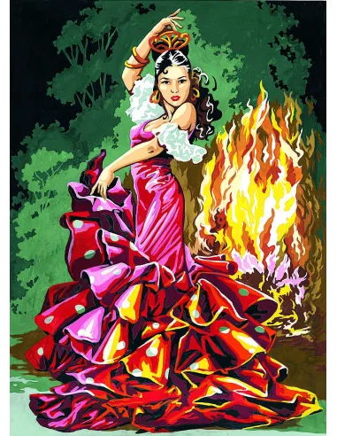 Canevas : 45x60 cm, Danse de nuit