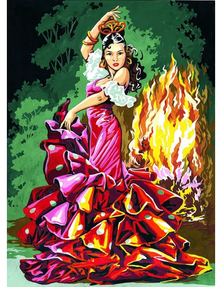 Canevas : 45x60 cm, Danse de nuit