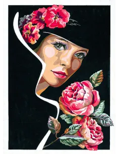 Canevas : 45x60 cm, L'odeur des rose