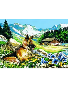 Canevas : 45x60 cm, la vallée