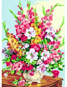 Canevas : 45x60 cm, Bouquet