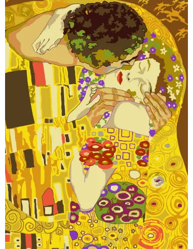 Canevas : 45x60 cm, Le baiser
