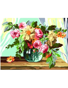 Canevas : 45x60 cm, Bouquet