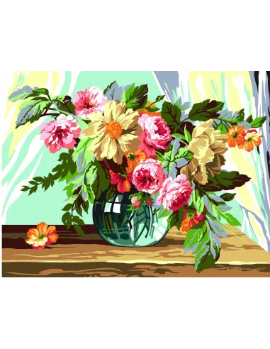 Canevas : 45x60 cm, Bouquet