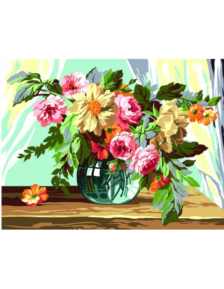 Canevas : 45x60 cm, Bouquet