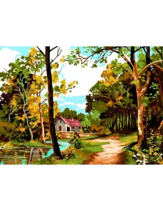 Canevas : 45x60 cm, Automne tranquille