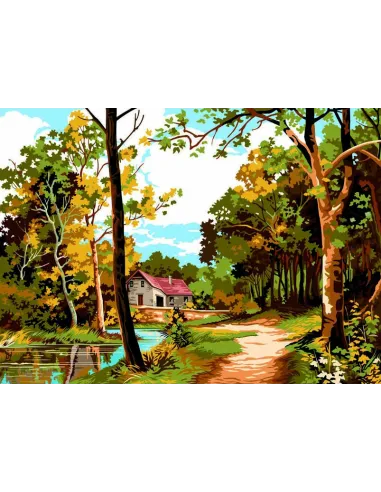 Canevas : 45x60 cm, Automne tranquille
