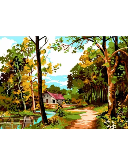 Canevas : 45x60 cm, Automne tranquille