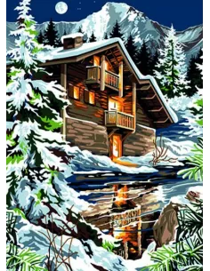 Canevas : 45x60 cm, Bleu nuit