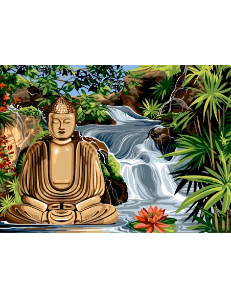 Canevas : 45x60 cm, Bouddha