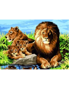 Canevas : 45x60 cm, la famille