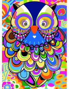 Canevas : 45x60 cm, chouette