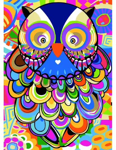 Canevas : 45x60 cm, chouette