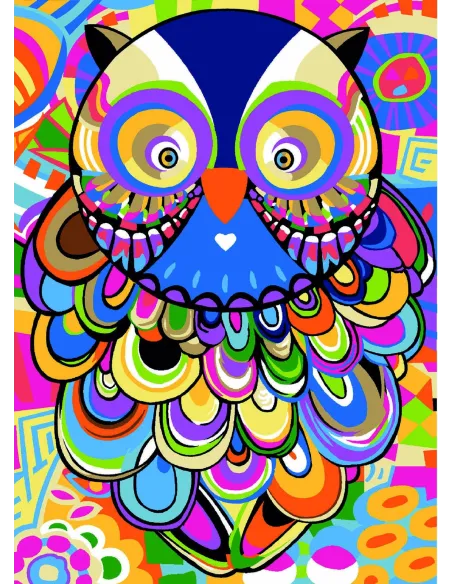 Canevas : 45x60 cm, chouette