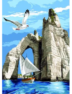 Canevas : 45x60 cm, Voile d'Etretat