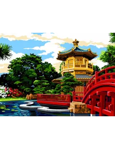 Canevas : 45x60 cm, Le jardin de nan lian