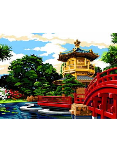 Canevas : 45x60 cm, Le jardin de nan lian