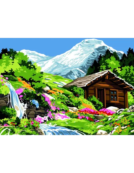 Canevas : 45x60 cm, La petite cascade