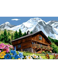 Canevas : 45x60 cm, N18 - montagne d'été