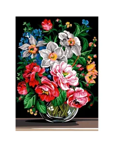Canevas : 45x60 cm, N19 - bouquet de fleurs