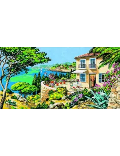 Canevas : 65x120 cm, vue sur la mer