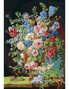 Canevas : 100x135 cm, vase d/fleur