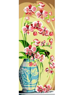 Canevas : 25x60 cm, Orchidées