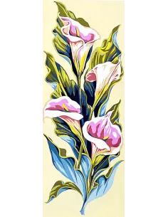Canevas : 25x60 cm, Arums