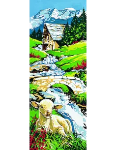 Canevas : 25x60 cm, L'agneau