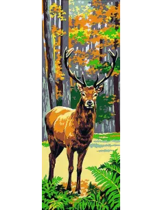 Canevas : 25x60 cm, le cerf
