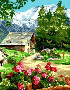 Canevas : 60x80 cm, Au dernier chalet