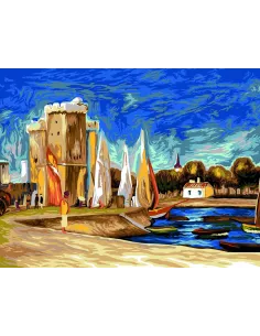 Canevas : 60x80 cm, La rochelle de A. Renoir