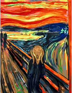 Canevas : 60x80 cm, Le cri d'Edward Munch