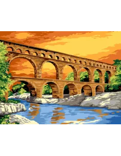 Canevas : 60x80 cm, N23 - le pont du Gard