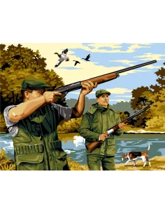 Canevas : 60x80 cm, N23 - chasse