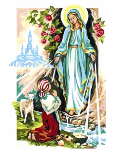 Canevas : 30x40 cm, Lourdes